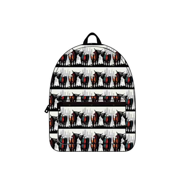 wester cow zipper backpack