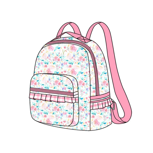 flower zipper backpack