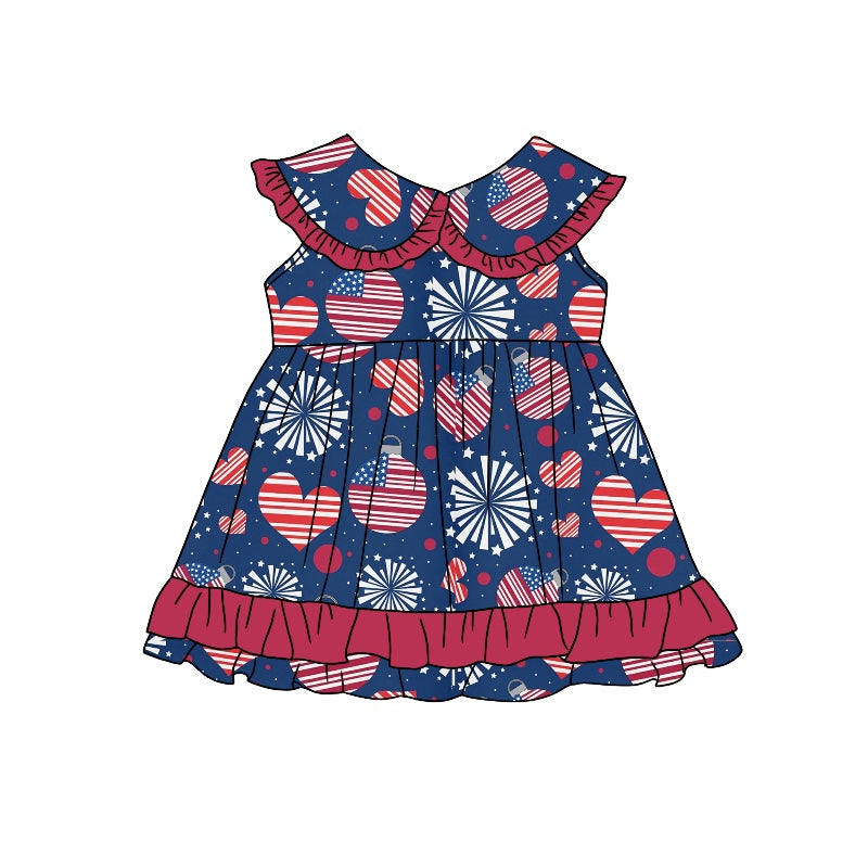 Girls 4th of July sleeveless dress