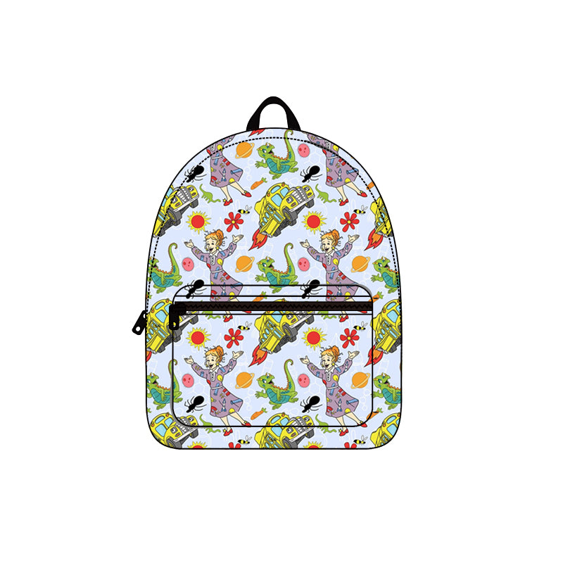 flower dinosaur zipper backpack