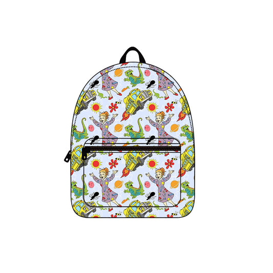 flower dinosaur zipper backpack