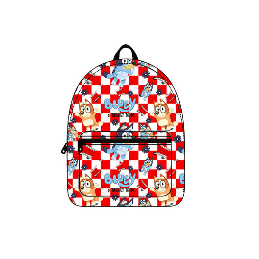 bluey red zipper backpack