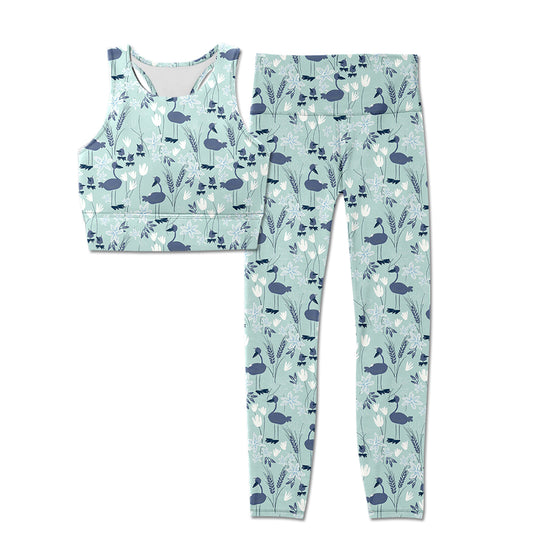 Floral adult yoga set