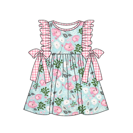 toddler girls clothes flower flying sleeve dress