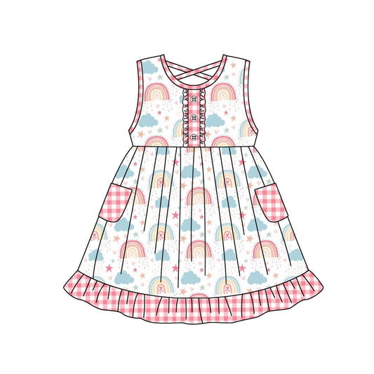 toddler girls clothes rainbow sleeveless dress