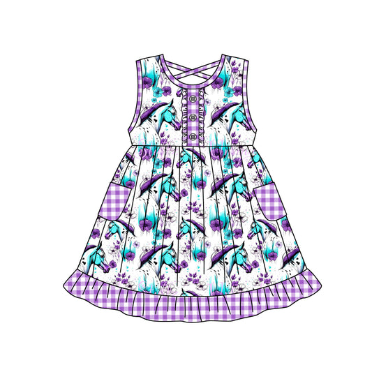 toddler girls clothes purple sleeveless dress