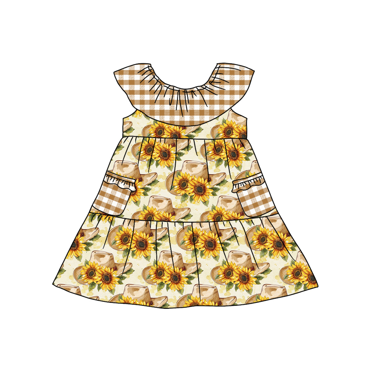 toddler girls clothes sunflower sleeveless dress