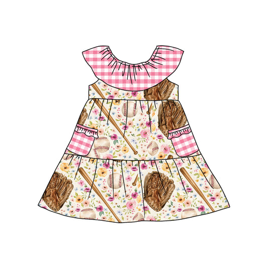 toddler girls clothes baseball sleeveless dress