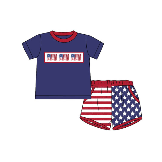 3-6M to 7-8T baby boy clothes flag 4th of july spring outfit