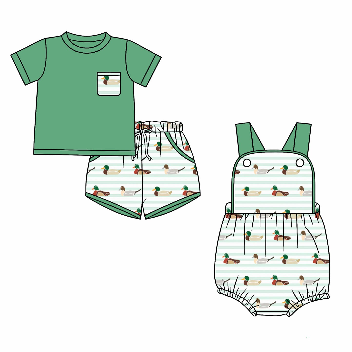 26.1.2 custom each style moq 5 eta 6-8week Sibling Sister duck baby boy short sleeve shorts sets and romper match design
