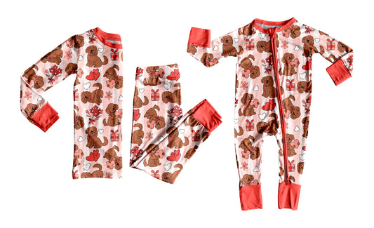 25.12.4 custom each style moq 5 eta 6-8week Sibling Sisters puppy love baby girl clothes long sleeve pants sets and romper match family design