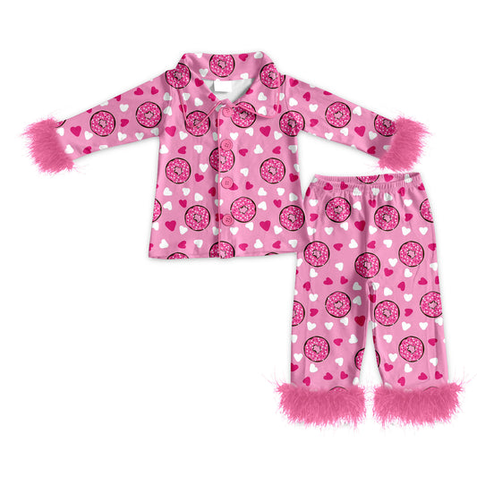 25.11.25 custom each style moq 5 eta 6-8week Sibling Sisters love plush baby girl clothes long sleeve pants sets