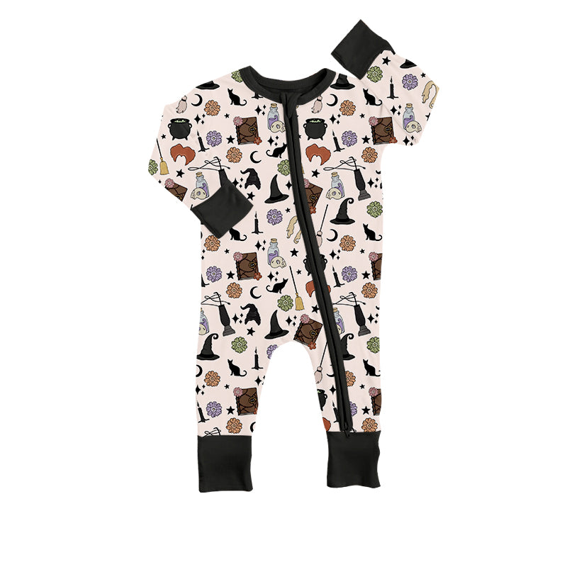 5.1（1）custom each style moq 5eta 4-5week Sibling Sister magic wizard style prints beige girls outfits and romper and adult trousers match family design