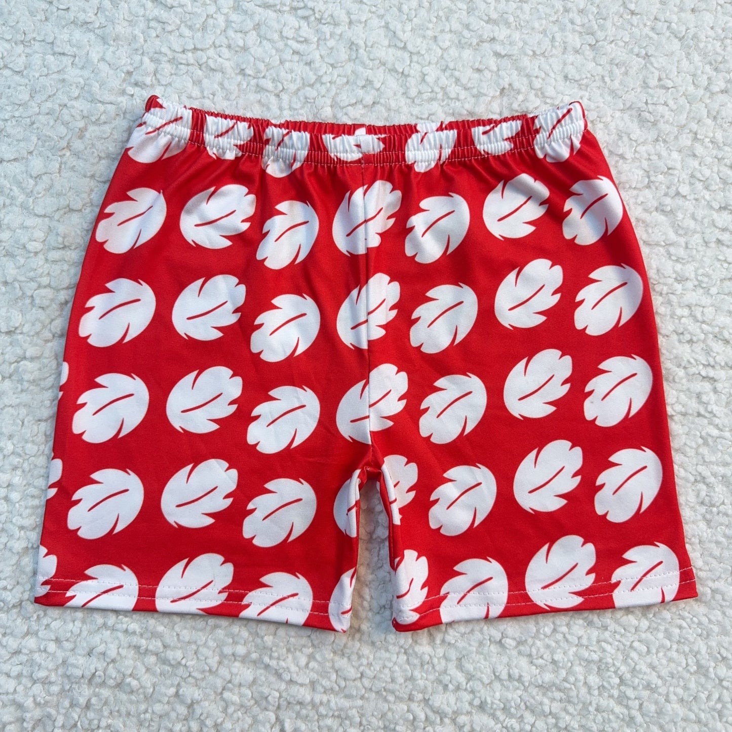 RTS SALES NO MOQ Red Feather Shorts