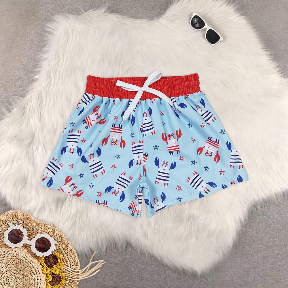 RTS NO MOQ Boys swim trunks lining sun protection swim trunks