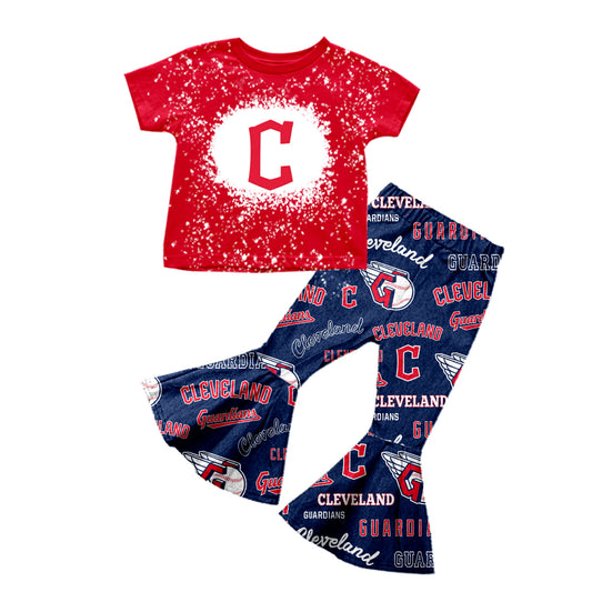 baby girl clothes team C red top pants toddler girl summer outfit