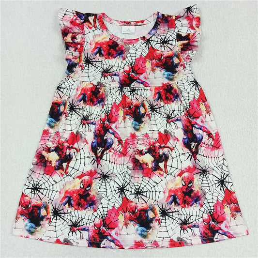 spiderman flying sleeve dress 蜘蛛侠飞袖裙