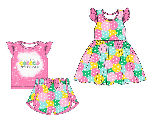 1.9 custom each style moq 5eta 4-6week Sibling Sister baby girl short sleeve shorts sets and dresses match design