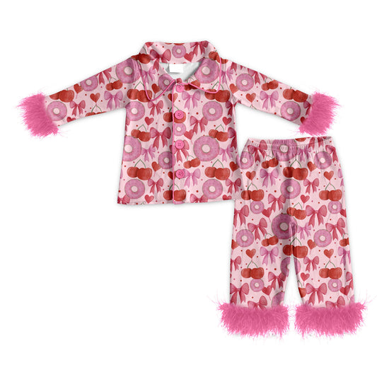 25.11.25 custom each style moq 5 eta 6-8week Sibling Sisters bow plush baby girl clothes long sleeve pants sets