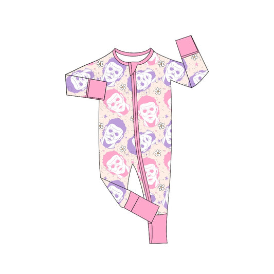 5.3custom each style moq 5eta 4-5week Sibling Sister horror avatar prints pink girls jumpsuits and boy set and baby romper match family design