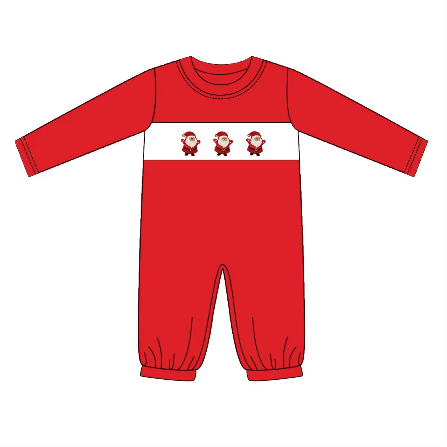 5.15custom each style moq 5eta 4-5week Sibling Sister Christmas style Santa Claus print red girls and boys outfits and baby romper and dress match family design