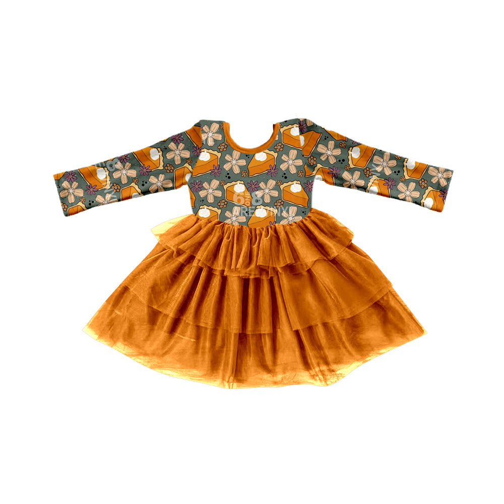 5.14custom each style moq 5eta 4-5week Sibling Sister Stars Flowers Cheese prints green-brown boys and girls outfits and dress match family design