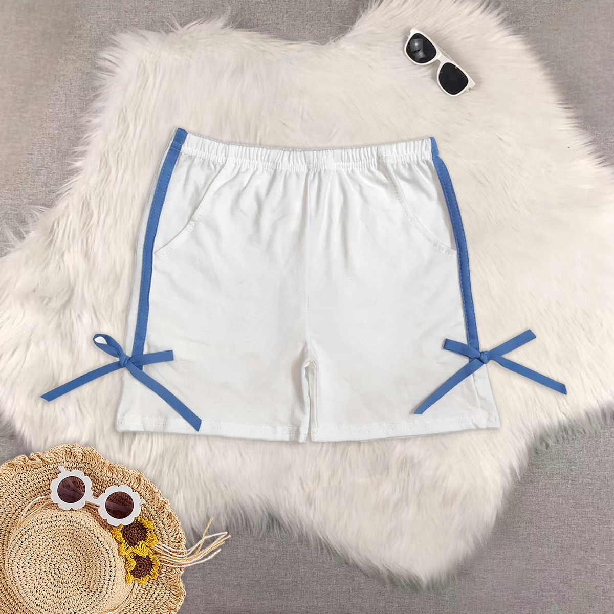 RTS NO MOQ baby girl clothes summer bow shorts