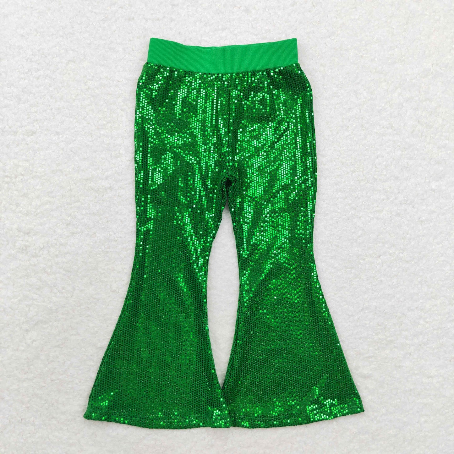 rts no moq P0498 Mesh green sequined trousers