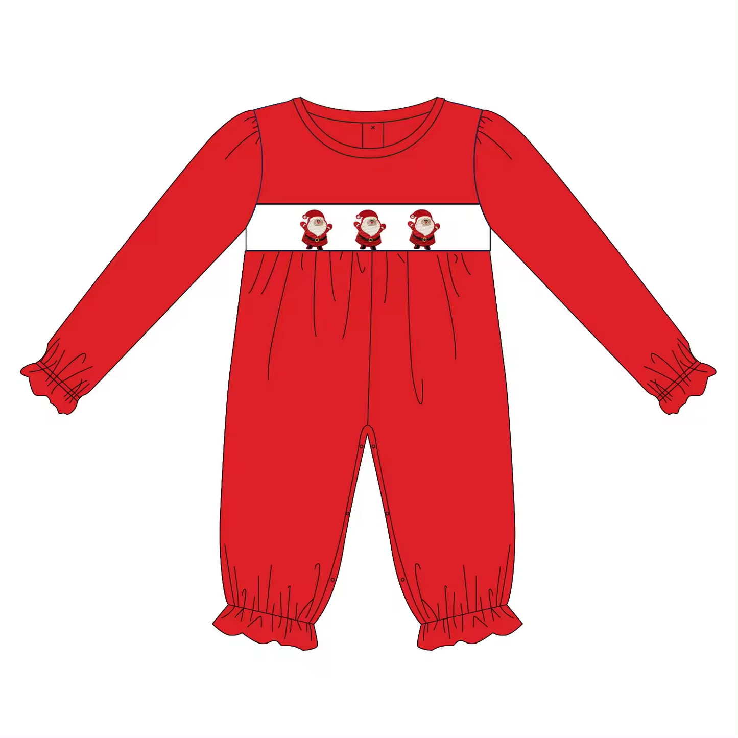 5.15custom each style moq 5eta 4-5week Sibling Sister Christmas style Santa Claus print red girls and boys outfits and baby romper and dress match family design