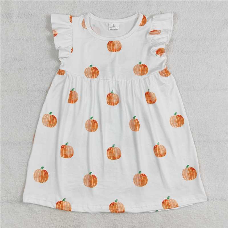 Pumpkin white flying sleeve dress 南瓜白色飞袖裙
