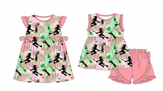 1.10 custom each style moq 5eta 4-6week Sibling Sister baby girl short sleeve shorts sets and dresses match design