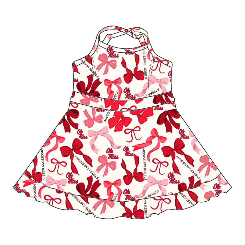 Custom moq 5 mix sizes summer teams baby girls clothes team red short sleeve skirts shorts sets dress 1 and dress 2 and dress 3 and dress 4-25.5.14