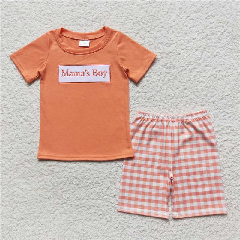 RTS Boys and girls Embroidered Short Sleeve Shorts sets dress rompers