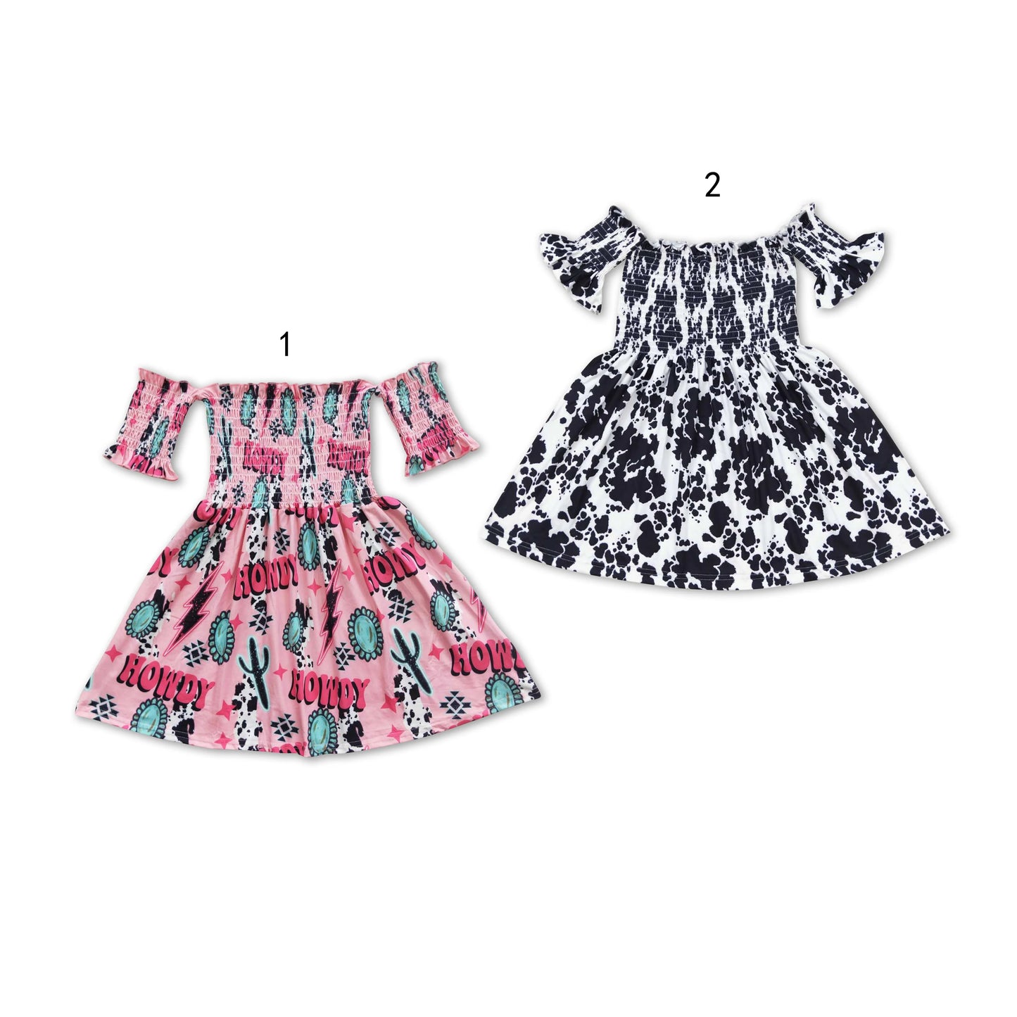 RTS NO MOQ Baby Girl Clothes Short-sleeved dresses