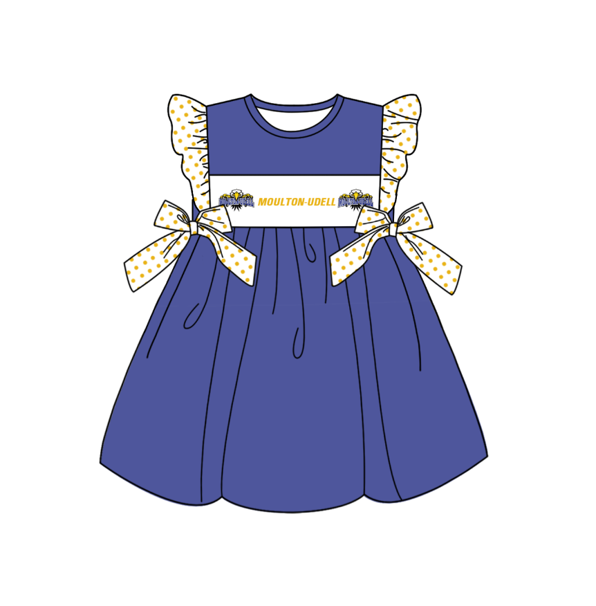 custom moq 3 eta 6-7weeks baby girls clothes flying Sleeves Dress