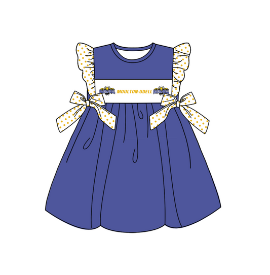 custom moq 3 eta 6-7weeks baby girls clothes flying Sleeves Dress