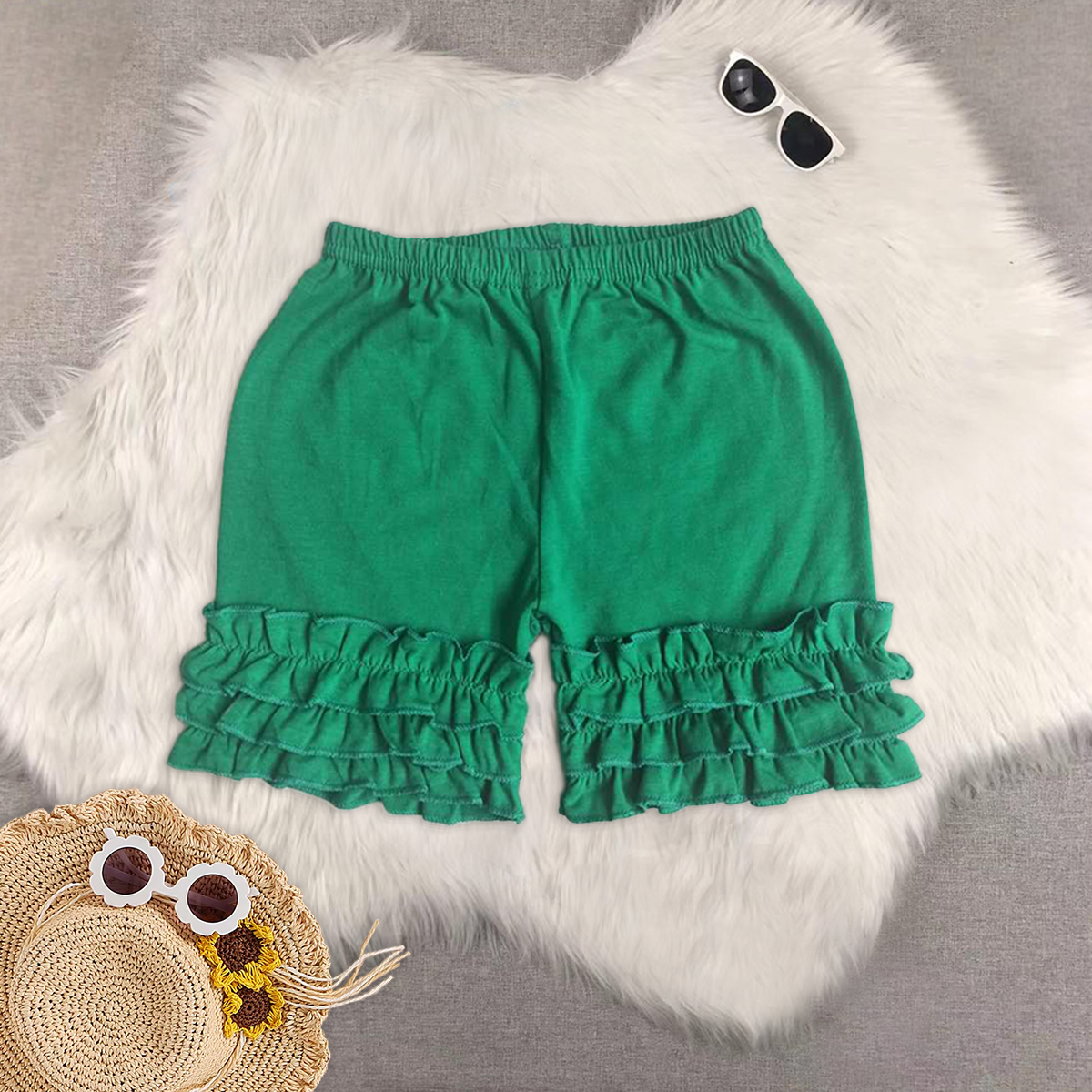 RTS NO MOQ baby girl clothes summer lace shorts