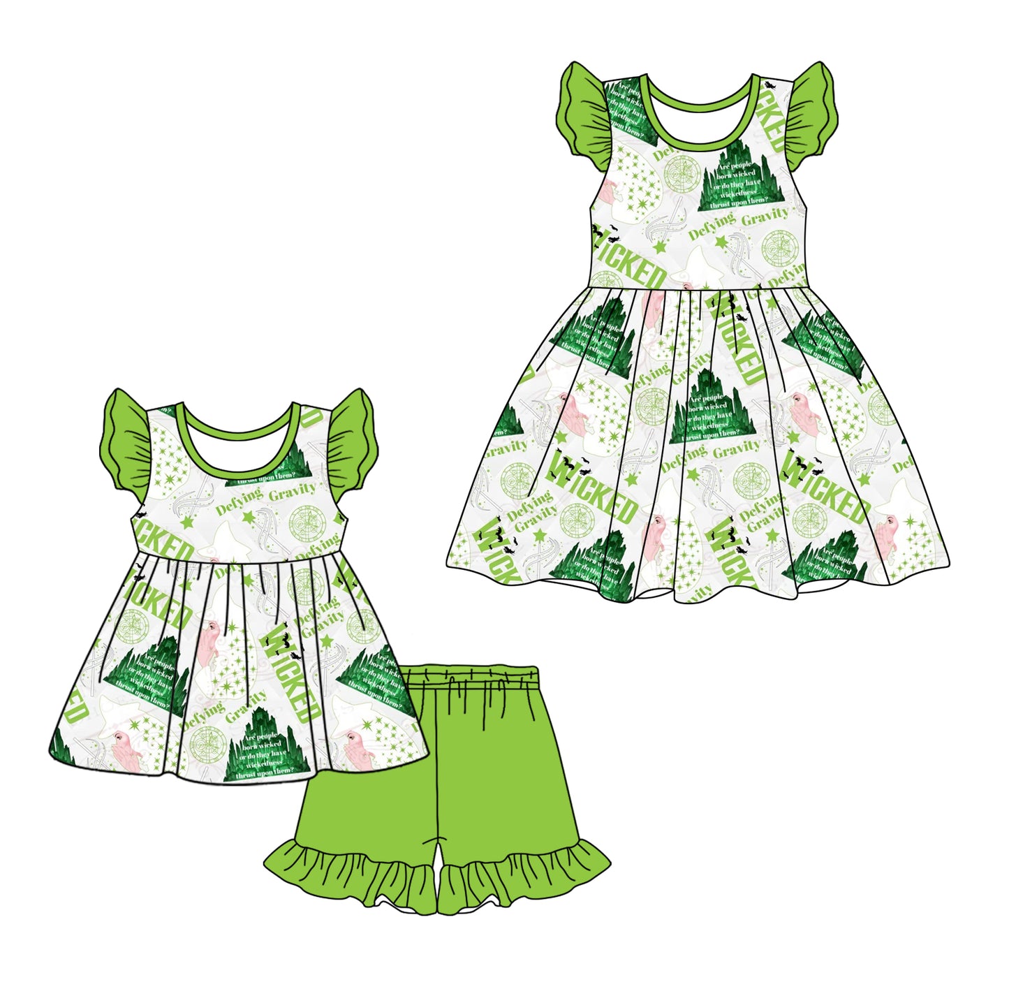 1.10 custom each style moq 5eta 4-6week Sibling Sister baby girl short sleeve shorts sets and dresses match design