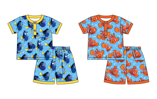 2.14 custom each style moq 5eta 4-6week Sibling Sister baby girls short sleeve shorts sets and set 2 match design