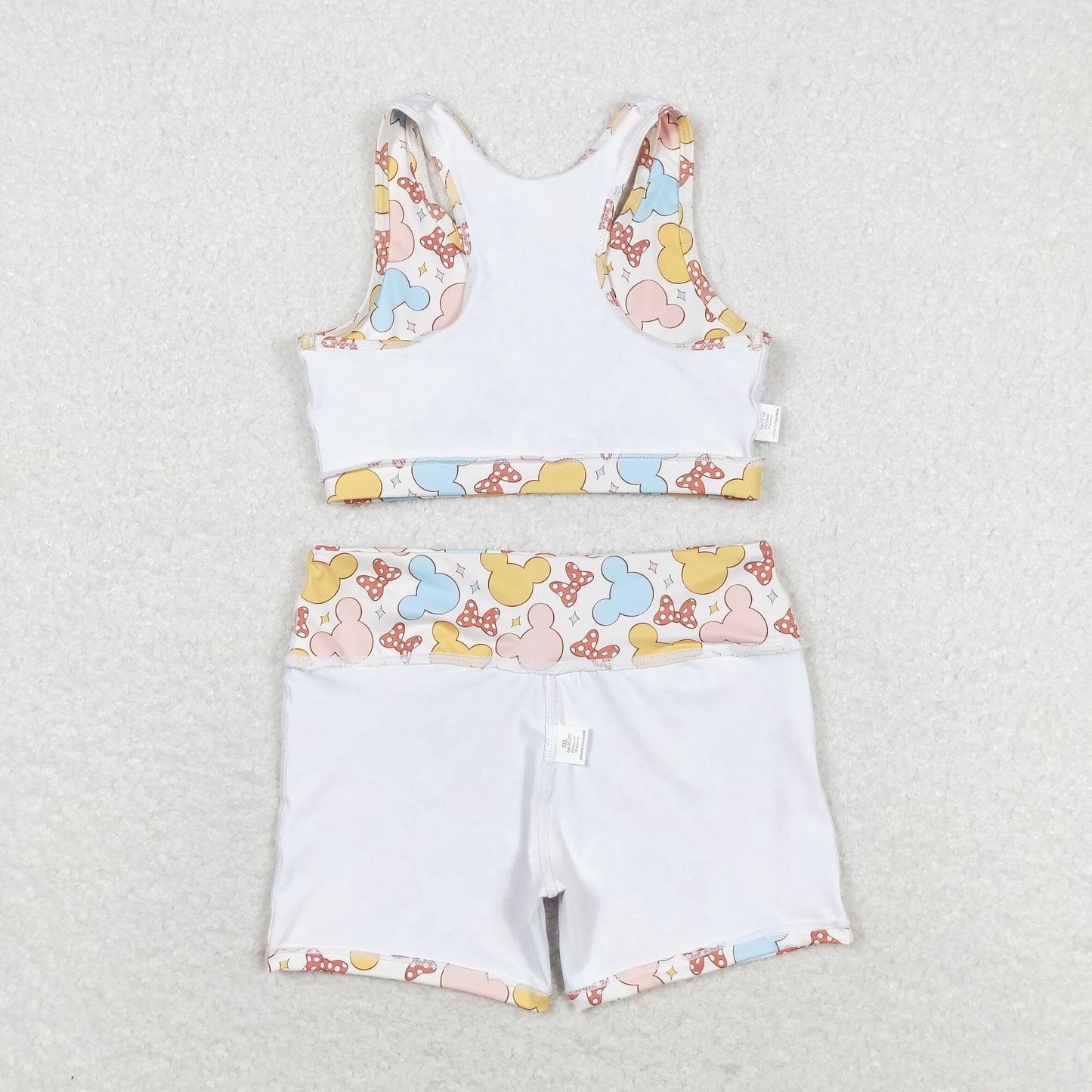 rts no moq GT0515+SS0212 Mickey bow sleeveless top shorts sets