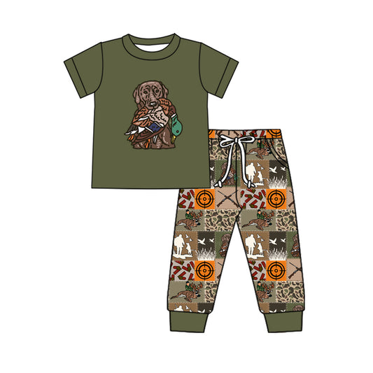 9.27 custom each style moq 5eta 4-6week baby boys clothes dog short sleeve pants sets