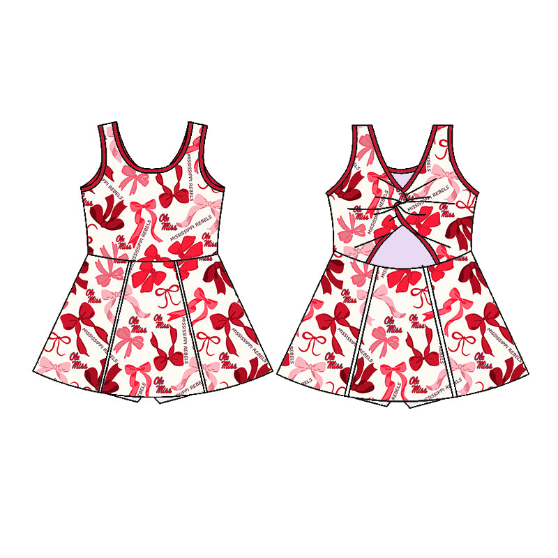 Custom moq 5 mix sizes summer teams baby girls clothes team red short sleeve skirts shorts sets dress 1 and dress 2 and dress 3 and dress 4-25.5.14