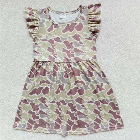 Camouflage flying sleeve dress 迷彩飞袖裙