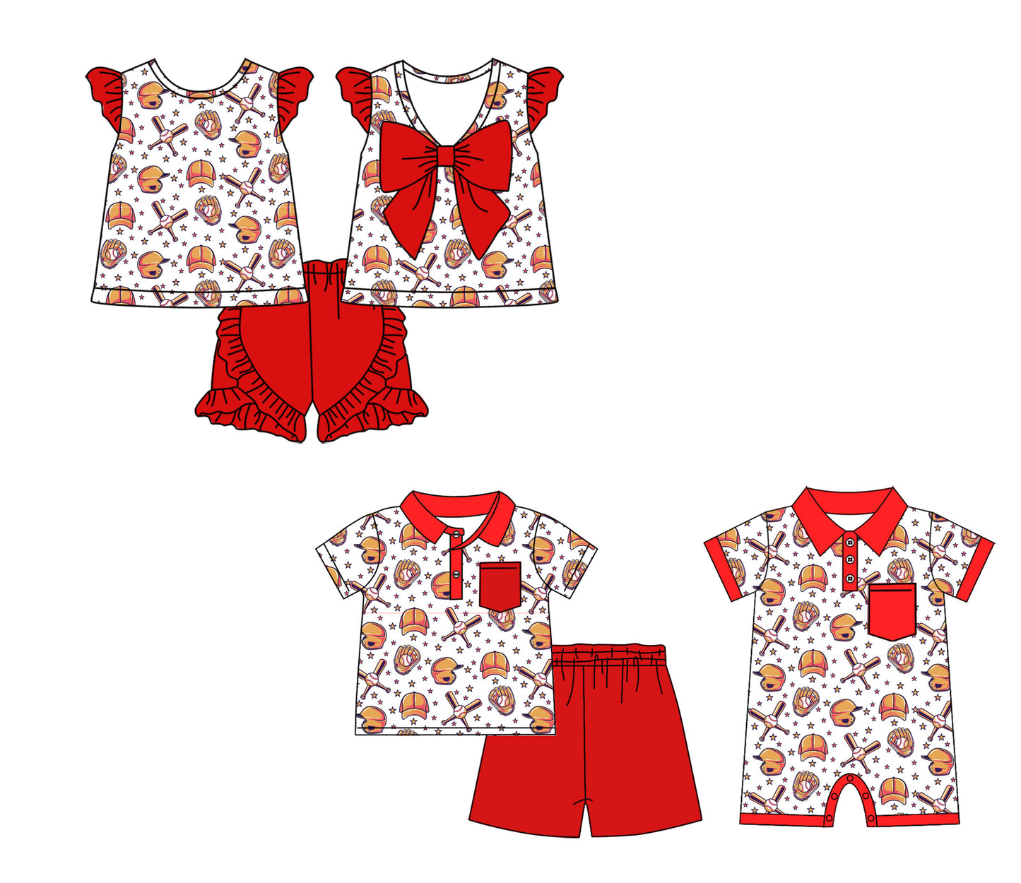 26.1.3 custom each style moq 5 eta 6-8week Sibling Sister baby boy short sleeve shorts sets 2 and romper match design