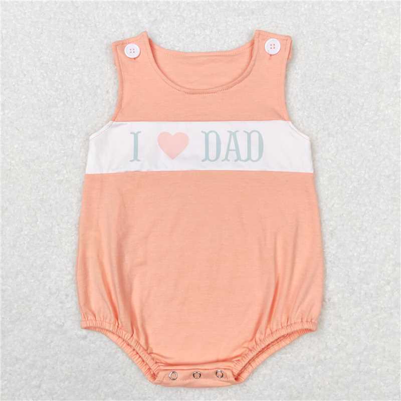 Baby Kids L LOVE DAD prints baby romper Sibling Rompers Clothes Set