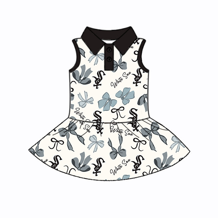 Custom moq 5 mix sizes summer teams baby girls clothes team gray short sleeve skirts shorts sets dress 1 and dress 2 and dress 3 and dress 4-25.5.19