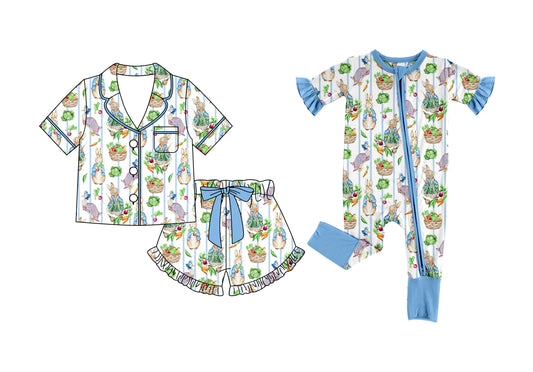 26.1.1 custom each style moq 5 eta 6-8week Sibling Sisters easter baby girl short sleeve shorts sets and rompers match family design