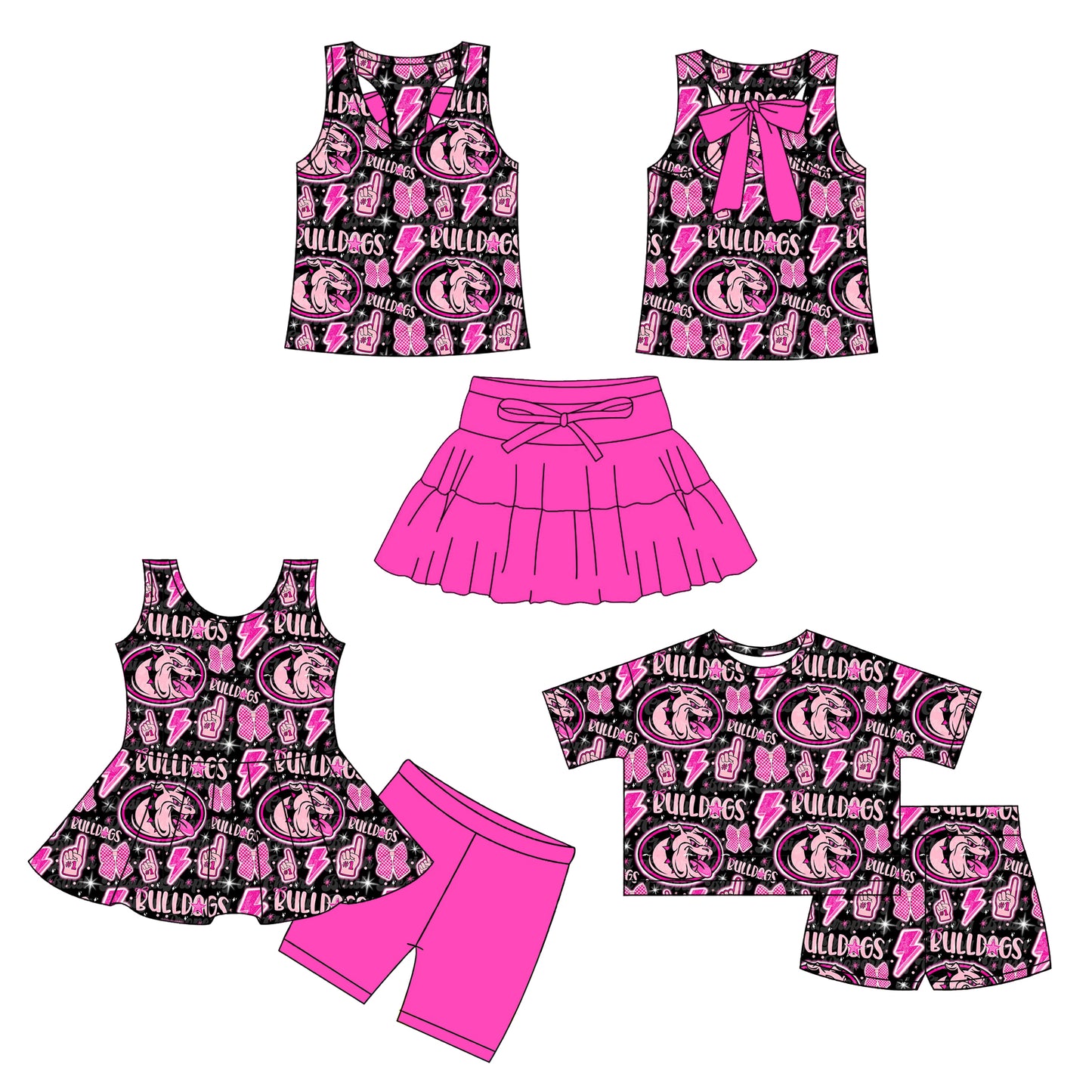 26.1.7 custom each style moq 5 eta 6-8week Sibling Sister team baby short sleeve shorts sets 3 match design