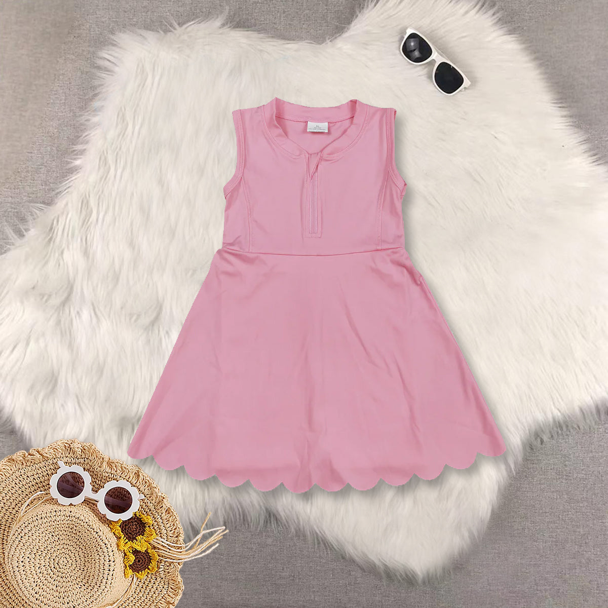 RTS NO MOQ baby girl clothes yoga suspender skirt sets