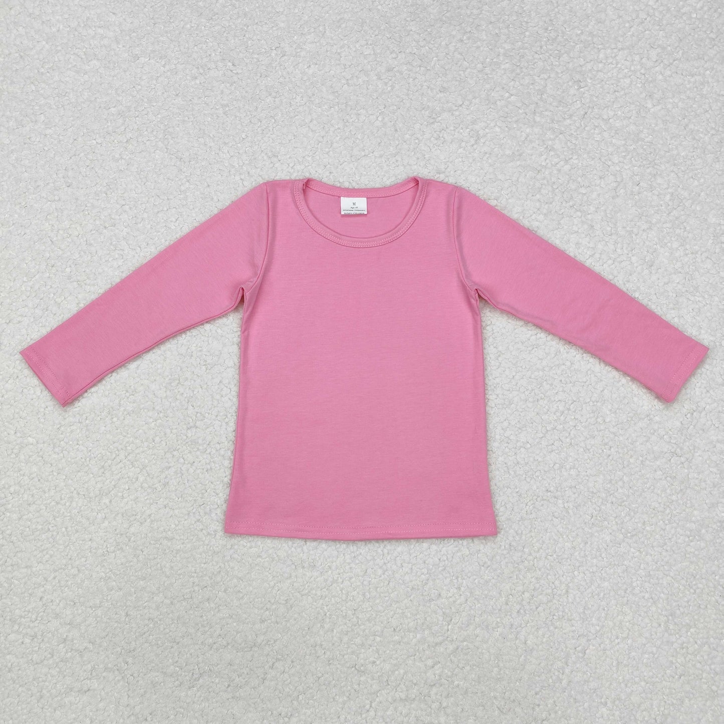 RTS NO MOQ ETA 5/7days arrived GT0781 Pure pink long-sleeved top